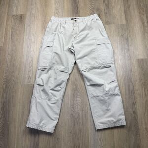 Vertx Cargo Pants Mens 36x30 Gray Canvas Stretch Workwear Utility Outdoor